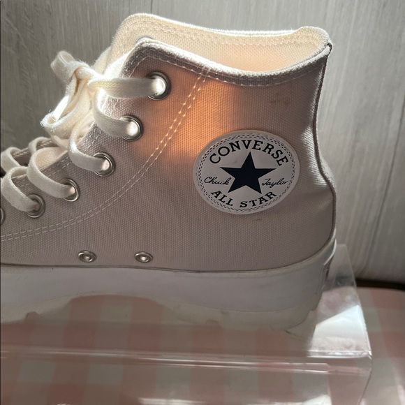 Converse Women's Beige High-Top Sneakers - Picture 4 of 12